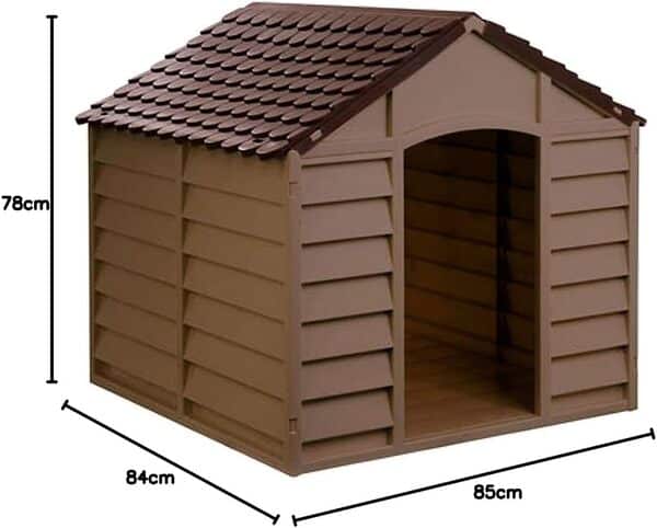 Avanti Maxi Niche pour Chien en résine Plastique - Taille Moyenne/Grande - 78 x 84 x 85 cm - Marron