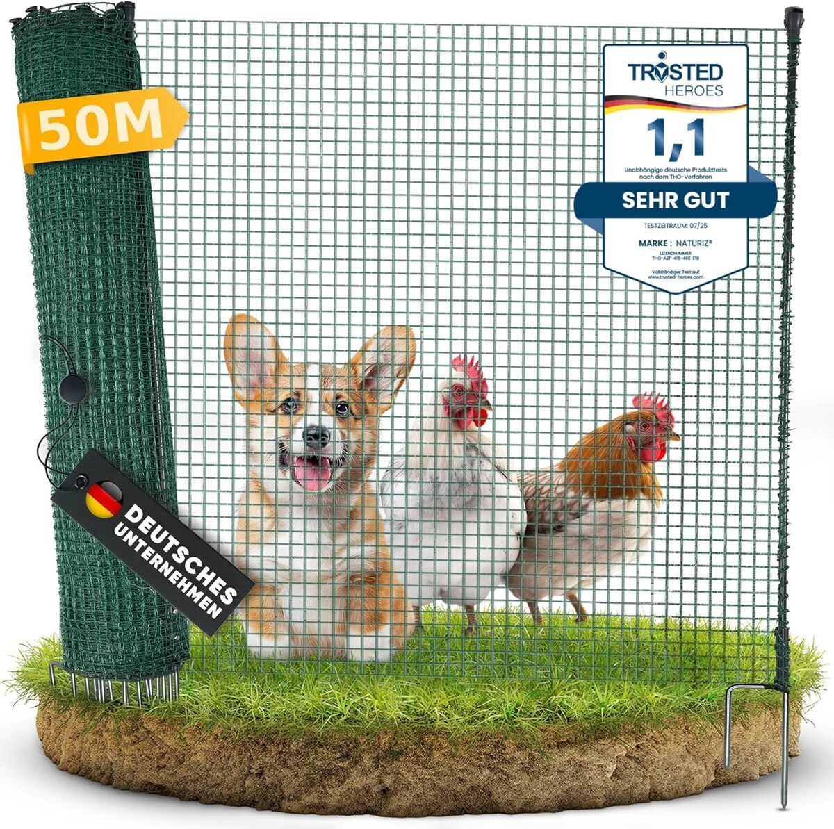 Test : clôture mobile NATURIZ® 50 m, idéale pour chiens et poulaillers