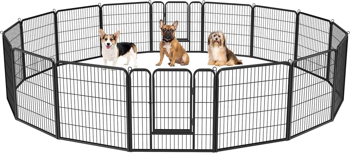 Test du parc pour chien Yaheetech 16 panneaux noir