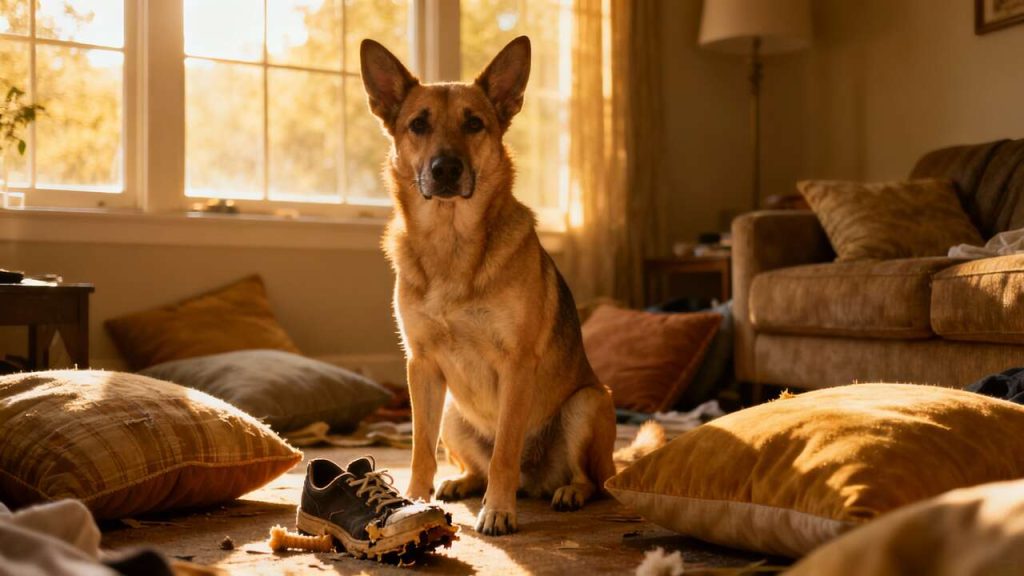 Comment réagir quand un chien fait des bêtises en notre absence ?