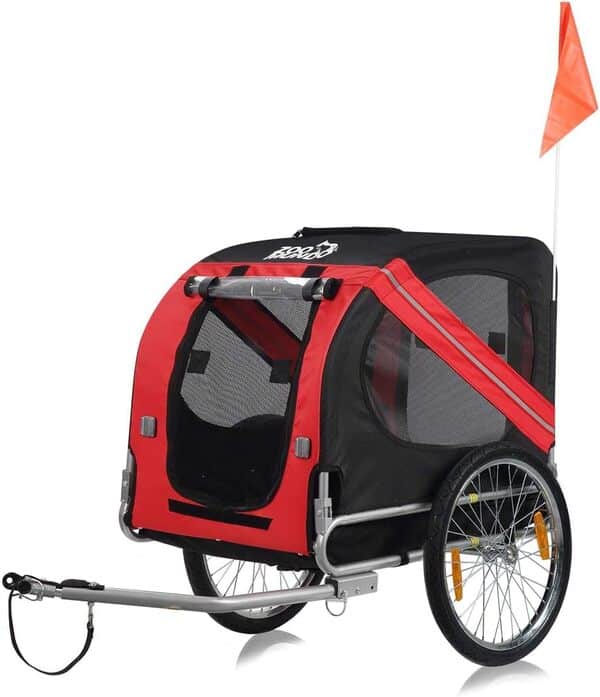 zoomundo Remorque Velo pour Chien Transport Animaux en Rogue/Noir - Silver Frame