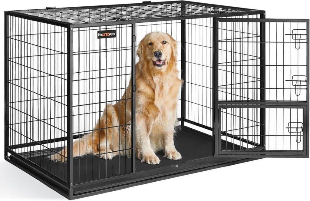 Test de la cage pour chien Feandrea XXL, double porte amovible