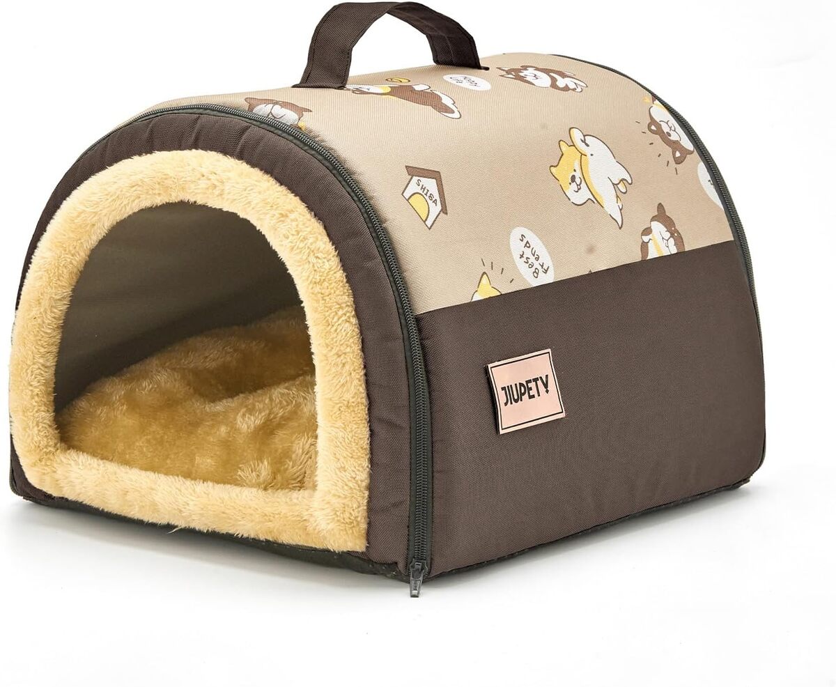 Test de la maison pour chien Jiupety 2 en 1, taille 3XL, marron