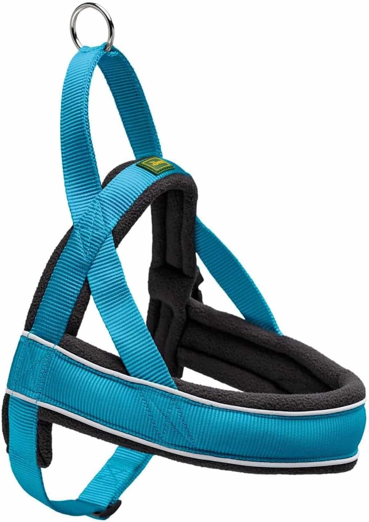 Test : harnais norvégien en nylon réfléchissant Hunter Racing bleu pétrole