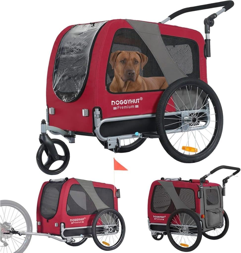 Test : remorque vélo Doggyhut Premium L pour chiens jusqu'à 35 kg