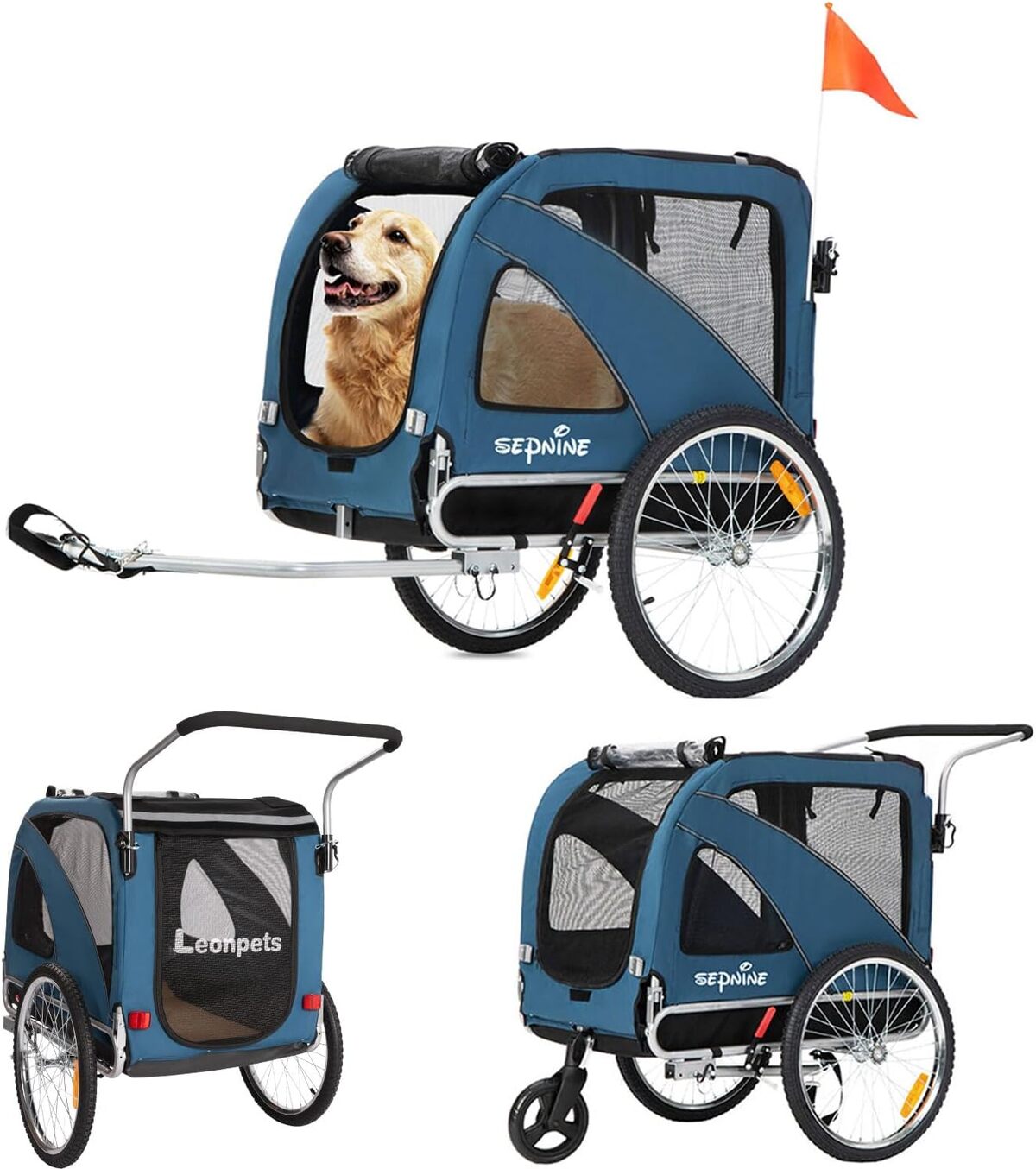 Test remorque vélo SEPNINE XL pliable pour chiens