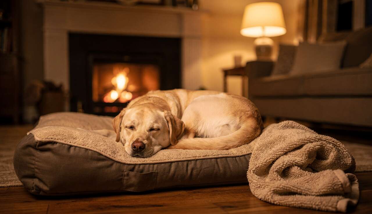 Où faire dormir son chien en hiver ?