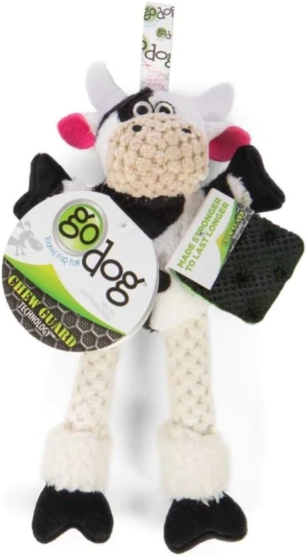 goDog Checkers Jouet couineur en Peluche pour Chien, Technologie Anti-Mastication, Marron, Taille L