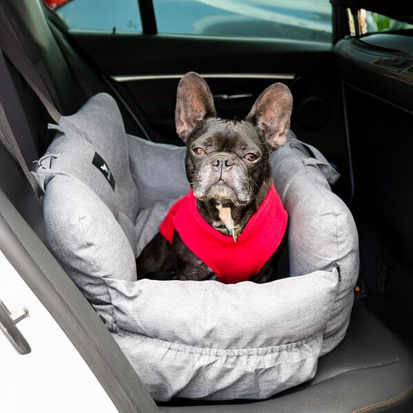 Jacko & Co - Siège Auto et lit de qualité supérieure pour Chiens de Petite et Moyenne Taille jusqu'à 13,6 kg, lit de Voyage Doux, Sac de Transport pour Animaux de Compagnie, Chiots, Chats pour siège