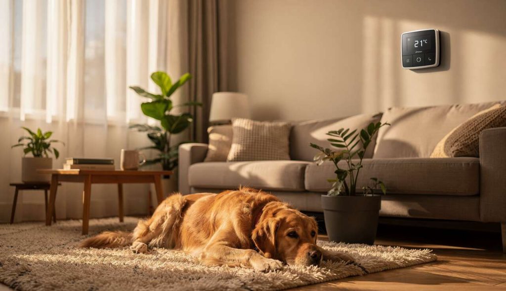 Quelle température idéale pour ma maison avec un chien ?