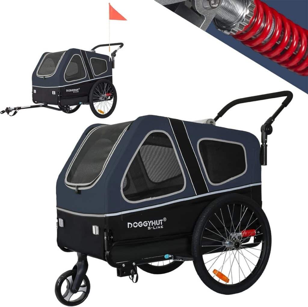 Test de la Doggyhut S-Line XL : remorque et poussette pour chien jusqu'à 45 kg