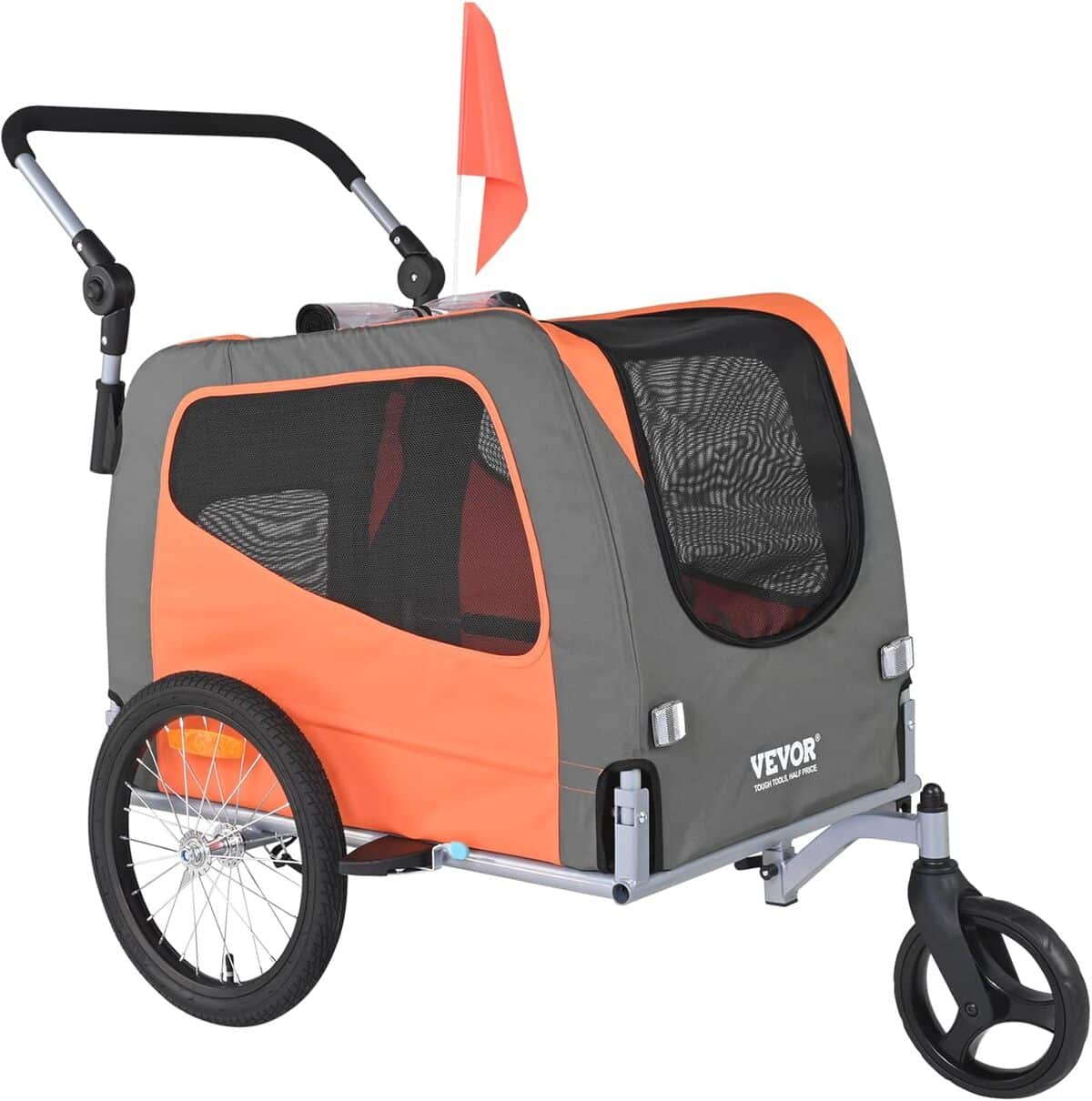 Test : vEVOR remorque de vélo chien 2en1 pliable 30 kg
