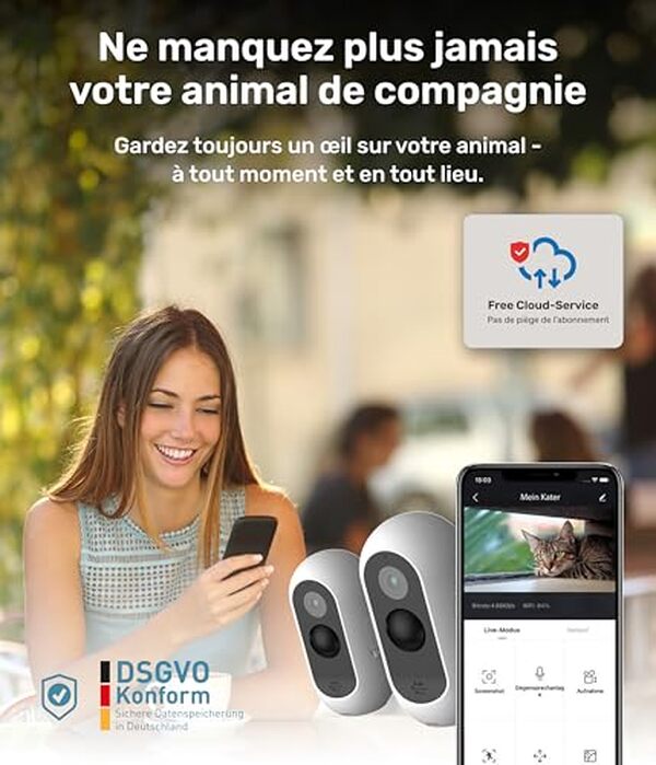 Découvrez l'évaluation détaillée de la caméra sans fil petTec Cam Free pour garder un œil sur vos animaux depuis votre smartphone.