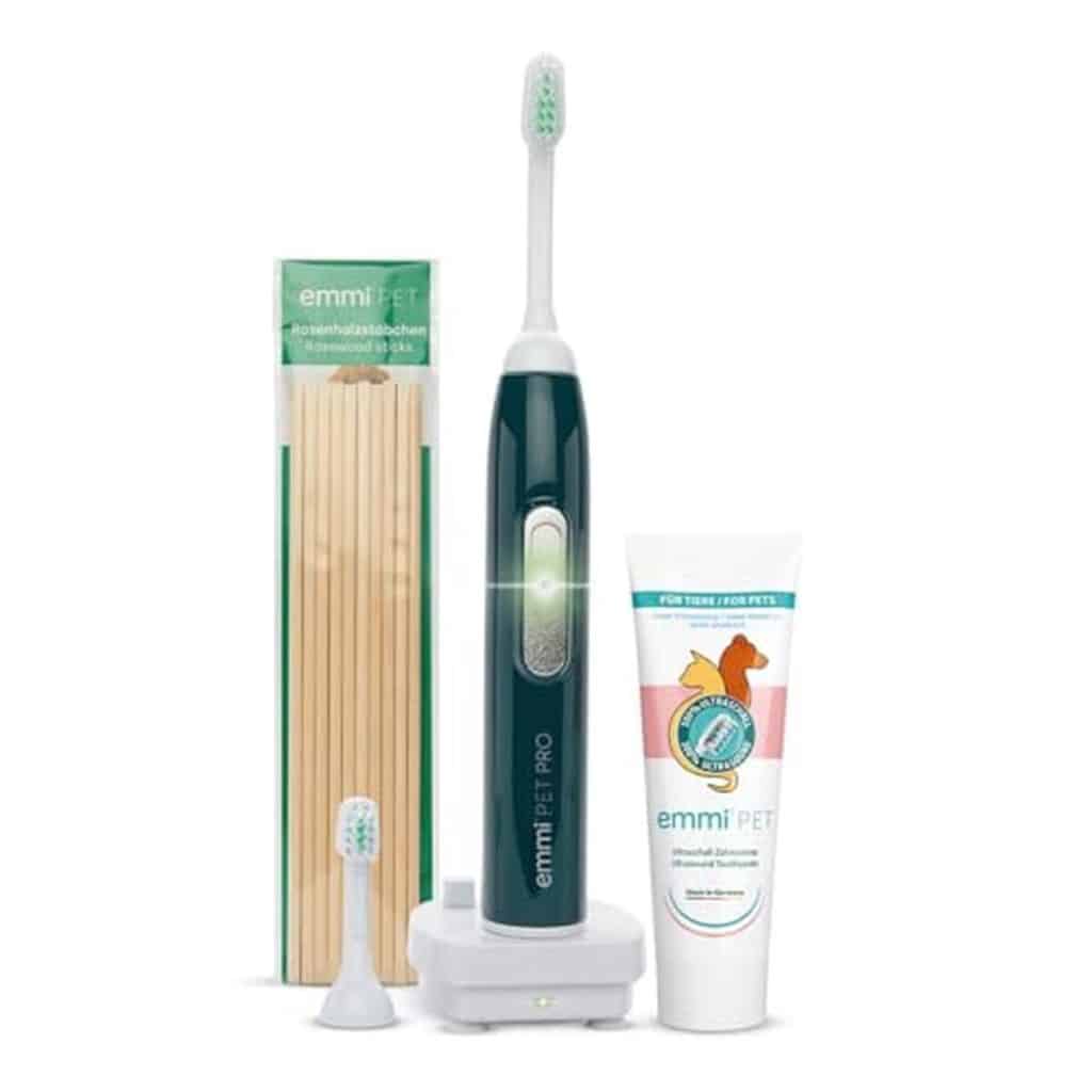 Test de la brosse à dents ultrasonique emmi-pet PRO pour chiens et chats