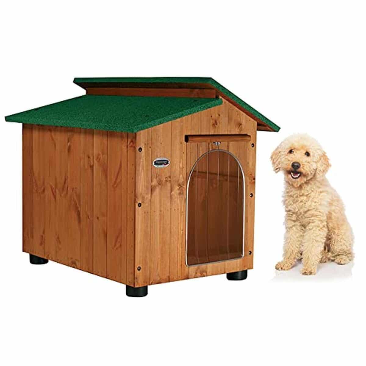 Test de la niche en bois renforcée Alpi pour chiens - modèle B (60x70xH62)