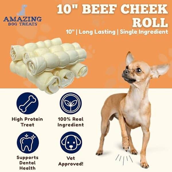 Découvrez les rouleaux de joue de bœuf pour chiens, un choix idéal pour une mâche longue durée et un plaisir sans fin. Offrez à votre compagnon une expérience gustative exceptionnelle.