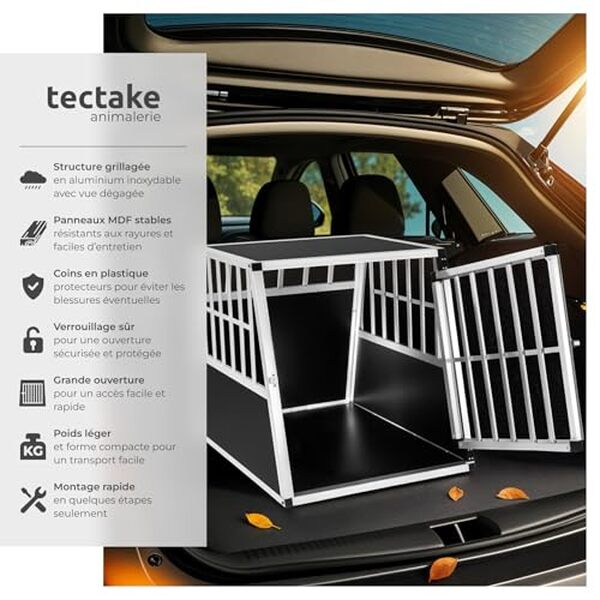 Découvrez notre test détaillé de la caisse de transport tectake pour chien : une option alliant légèreté, solidité et confort pour vos voyages canins