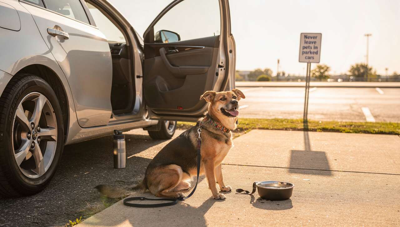 Mon chien ne doit pas rester dans la voiture en été : dangers et précautions