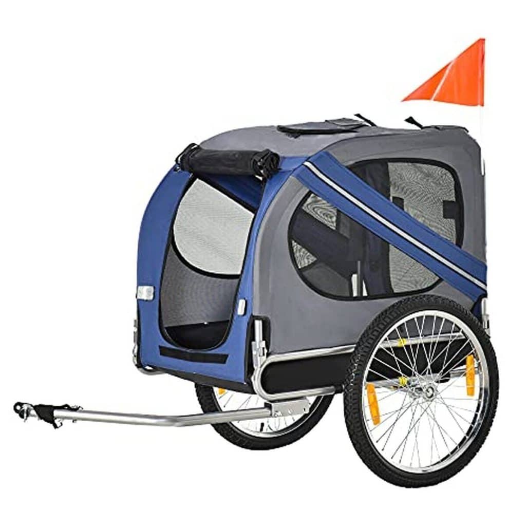 Test de la remorque vélo PawHut pour chien : solidité et sécurité