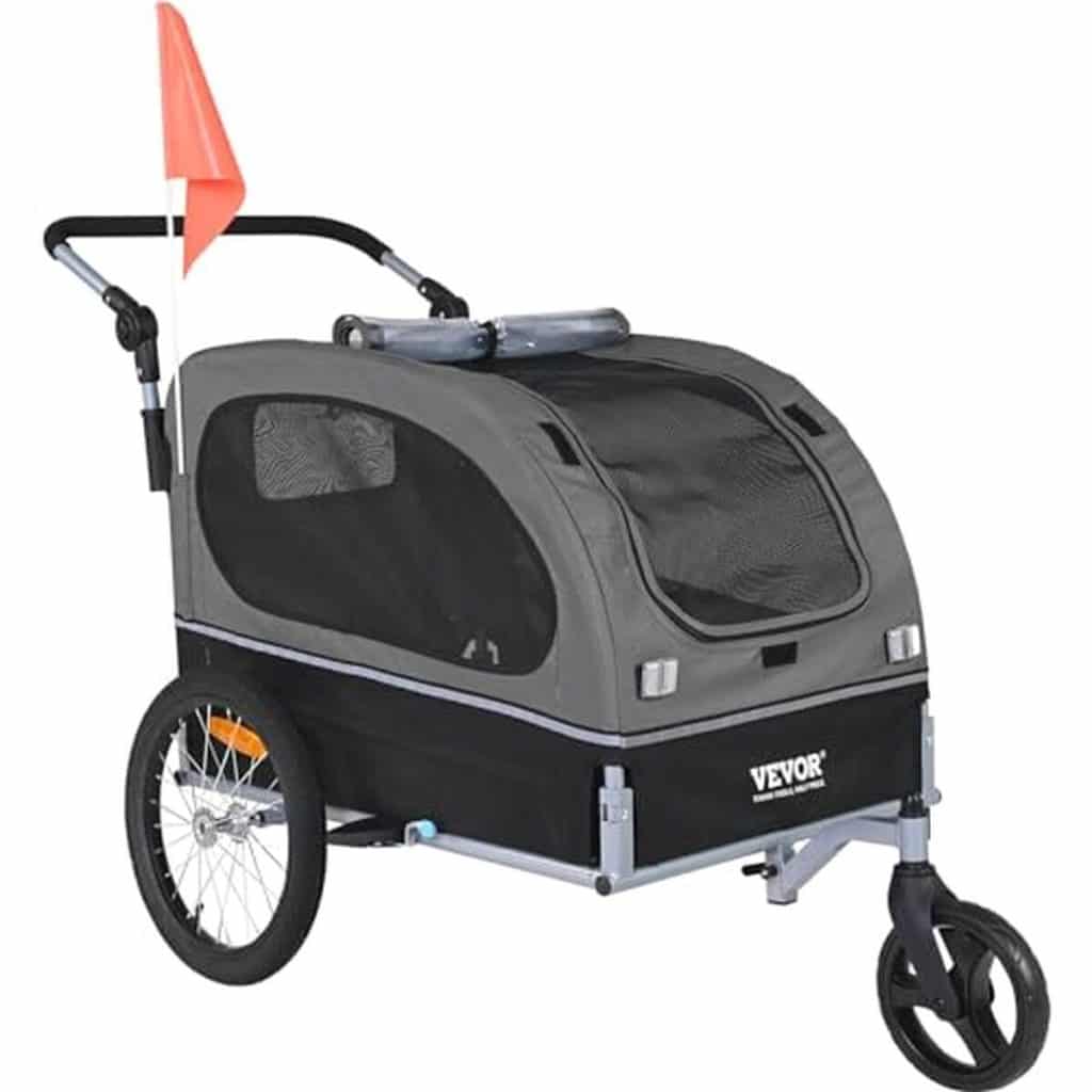 Test : remorque de vélo chien Vevor 2en1 pliable 40 kg
